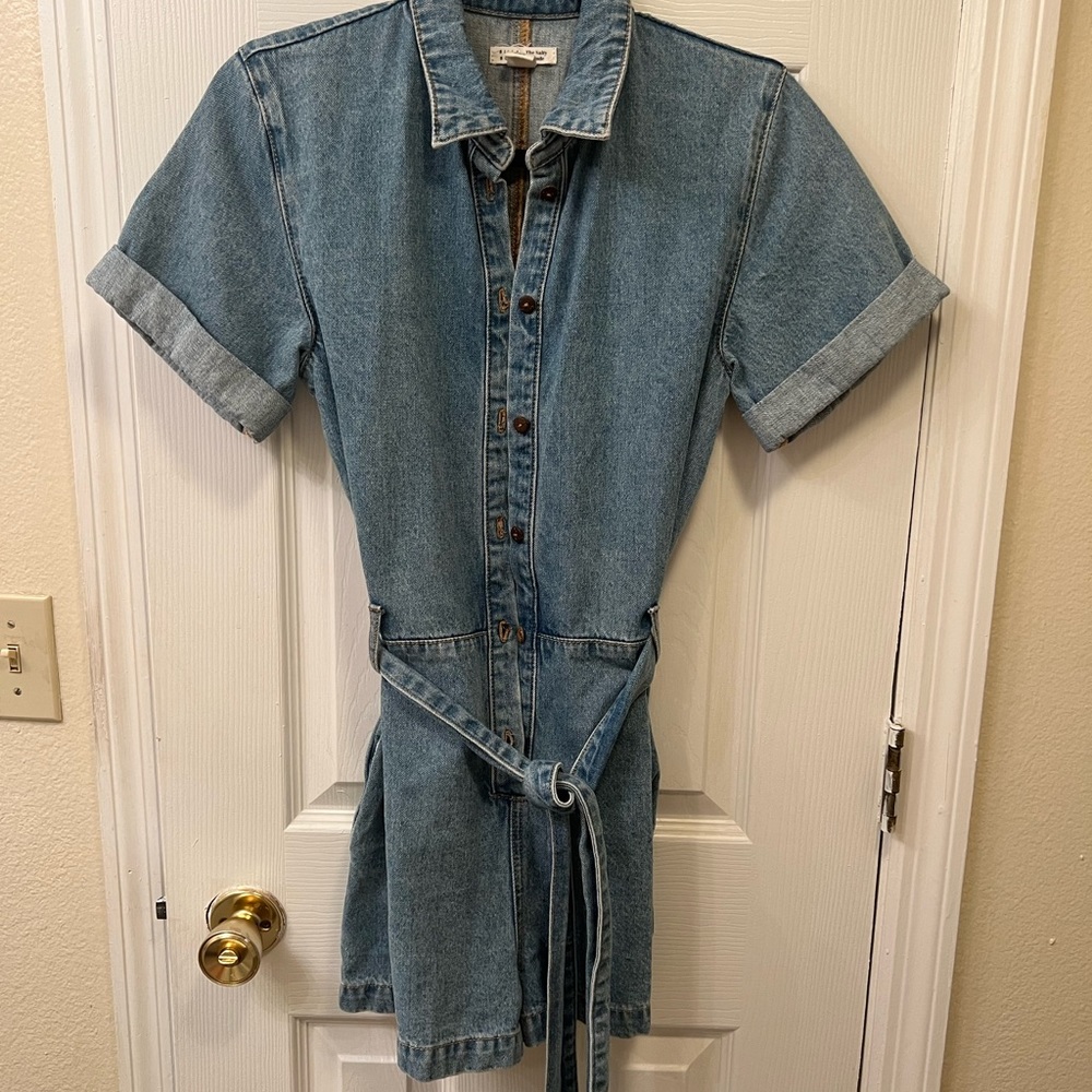 Billabong and the salty blonde collar denim romper